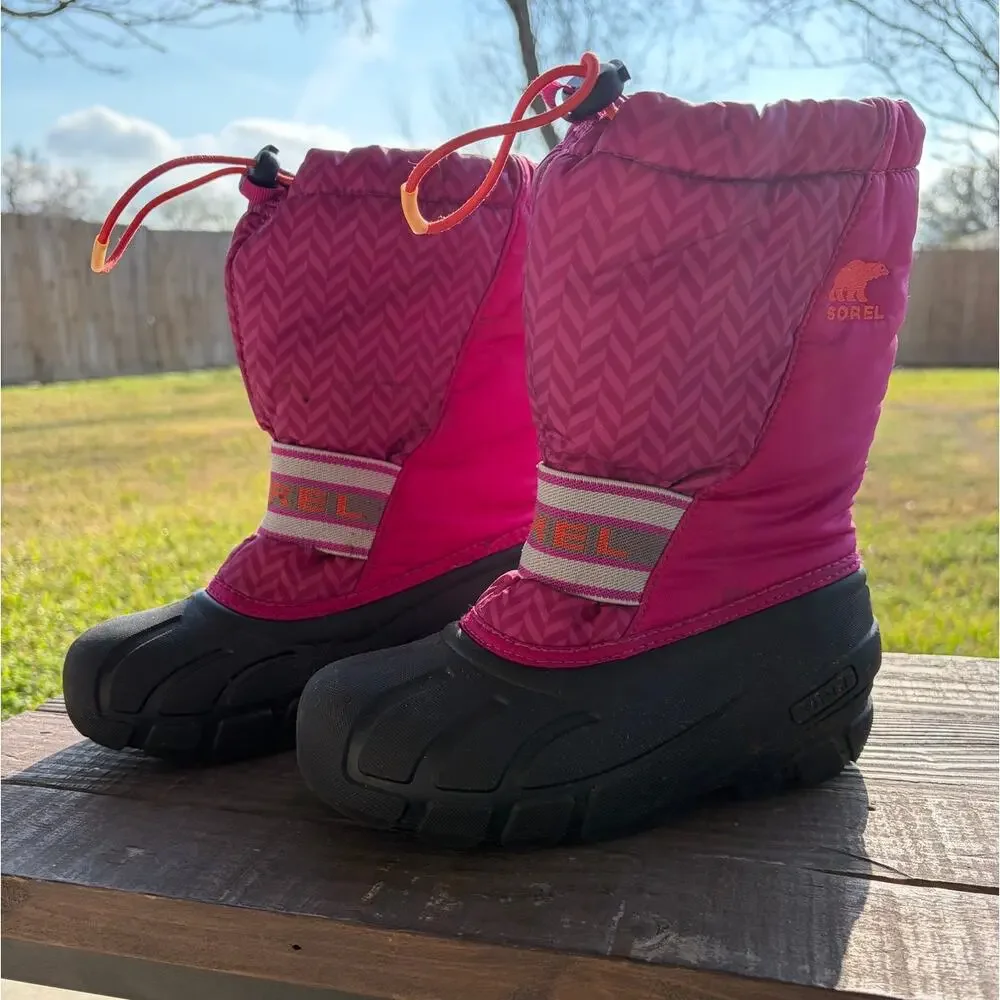 SOREL Flurry Youth Boots Pink Size 1 EURO 32